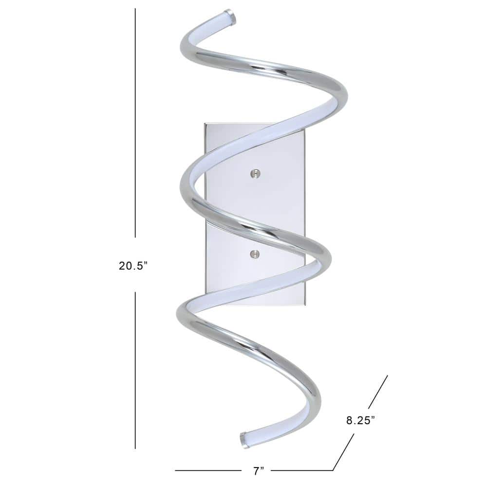 Scribble 20.5" Chrome Modern LED Vanity Wall Sconce