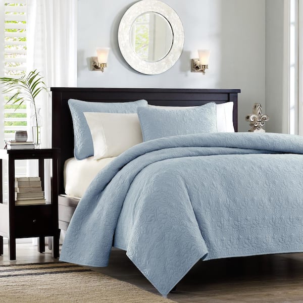 Madison Park Mansfield 2-Piece Blue Twin/Twin XL Coverlet Set MP13-2580 ...