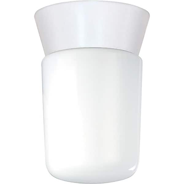 Nuvo 1-Light White Outdoor Flush Mount Light