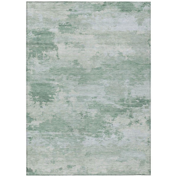 Chantille Machine Washable Indoor/Outdoor Abstract ACN2075 Mint 5 ft. x 7 ft. 6 in. Area Rug