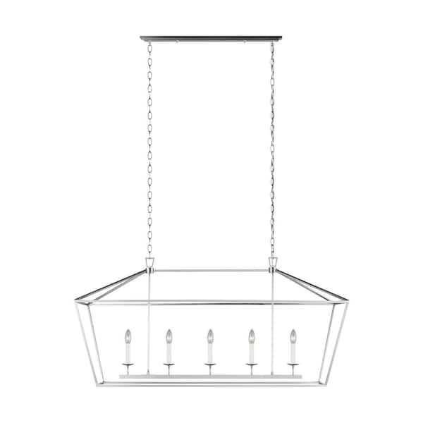Generation Lighting Dianna 5-Light Brushed Nickel Linear Chandelier