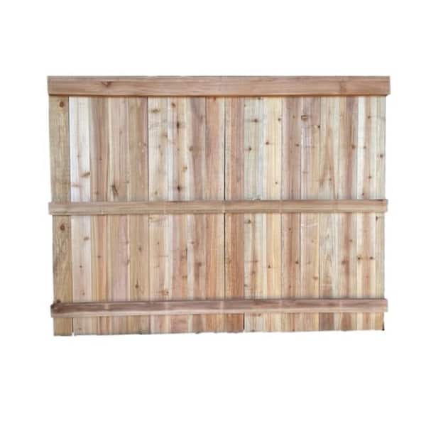 Outdoor Essentials 3-1/2 ft. x 8 ft. Western Red Cedar Privacy Flat Top  Fence Panel Kit 241287 - The Home Depot