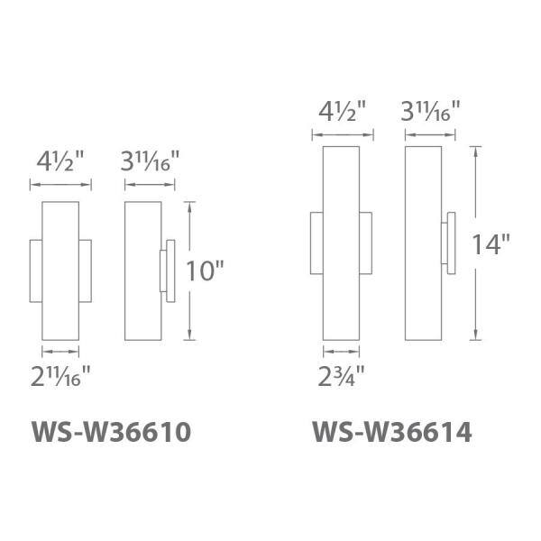 Bronze 10" Dimmable LED Outdoor Wall Sconce
