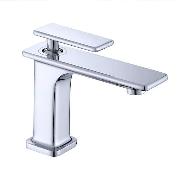 Modern Luxurious Single Handle Single Hole Bathroom Sink Faucet Bathroom Faucet with Handle in Chrome