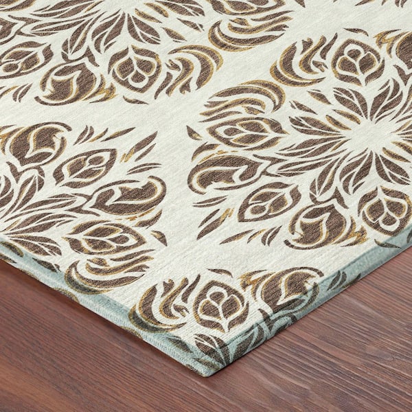 Chantille Machine Washable Indoor/Outdoor Abstract ACN2456 Fudge 2 ft. x 3 ft. Accent Rug