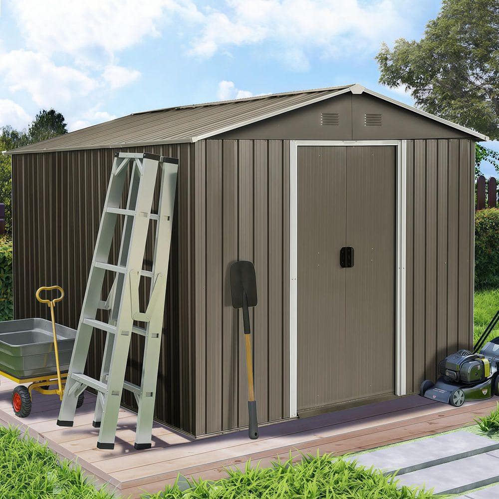 キャロエイブラック キルティング ベスト LLサイズ ToolCat 10x10 ft Outdoor Metal Storage Shed with Lockable Double
