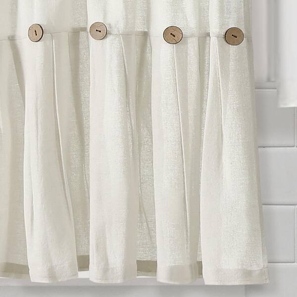 Polyester NEW Brown and White Chantilly Lace Shower Curtain 