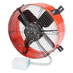 1300 CFM Red Electric Powered Gable Mount Electric Attic Fan