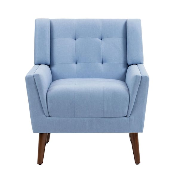 Uixe Modern Blue Linen Accent Arm Chair (Set of 1)