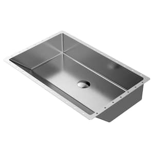 CCU400 23-5/8 in. Stainless Steel Undermount Bathroom Sink in Gray Stainless Steel