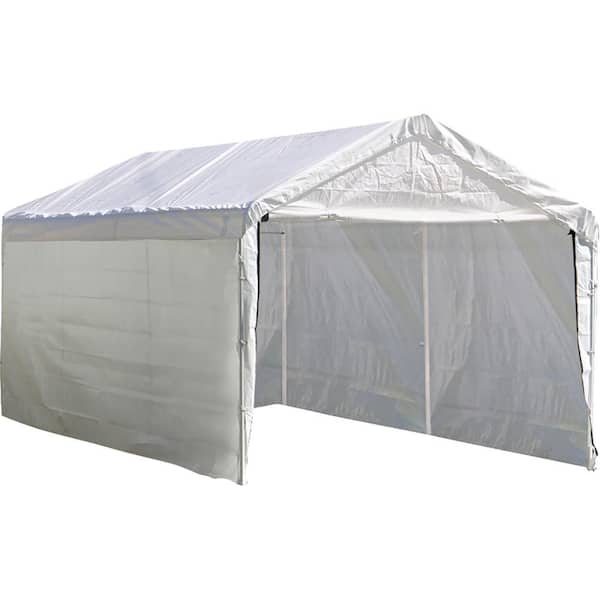 ShelterLogic 12 ft. W x 20 ft. D Enclosure Kit for SuperMax Canopy in White w/ 100% Waterproof Seams (Canopy and Frame Not Included)