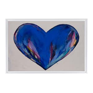 Open Your Heart Framed Canvas Wall Art - 18 in. x 12 in. Size, by Kelly Merkur 1-pc White Frame