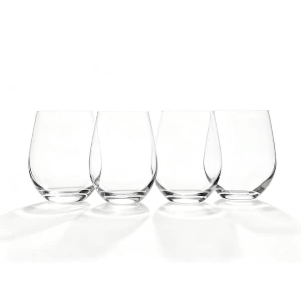 20 oz. Red and White Wine Glasses, Stemless Wine Glasses(Set of 4), Smooth Rim Standard Wine Glass Tumbler