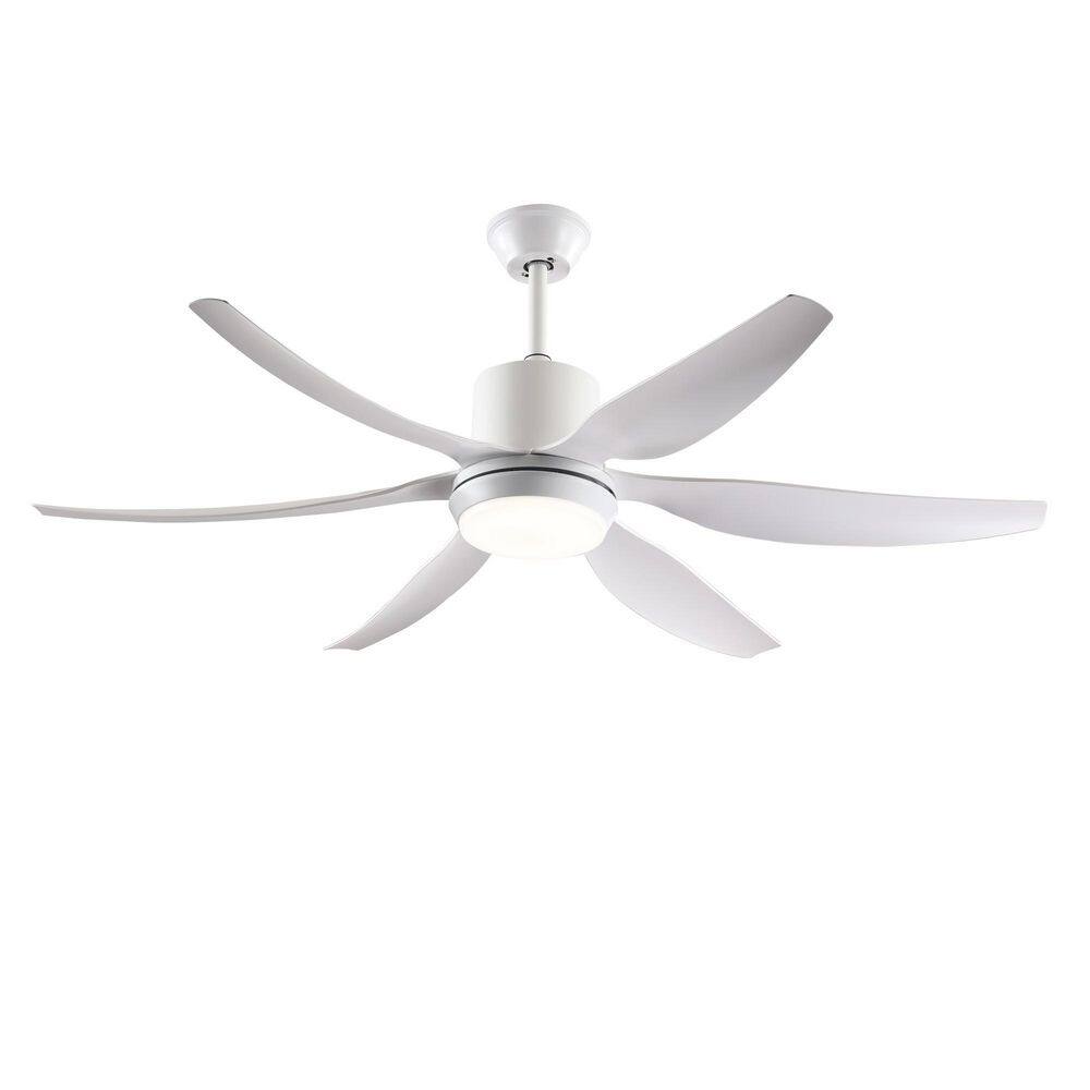 56 in. Modern Downrod Mount Ceiling Fan with Light Kit, 6 ABS Blades, 3-Color LED Light, DC Motor with 6 Speeds, Remote price history on PriceWatchPro
