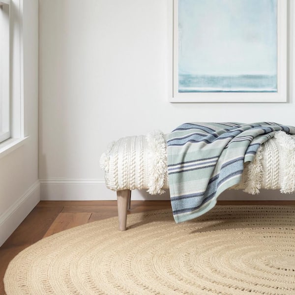Bowline Handwoven Natural 4 ft. Round Outdoor Rug