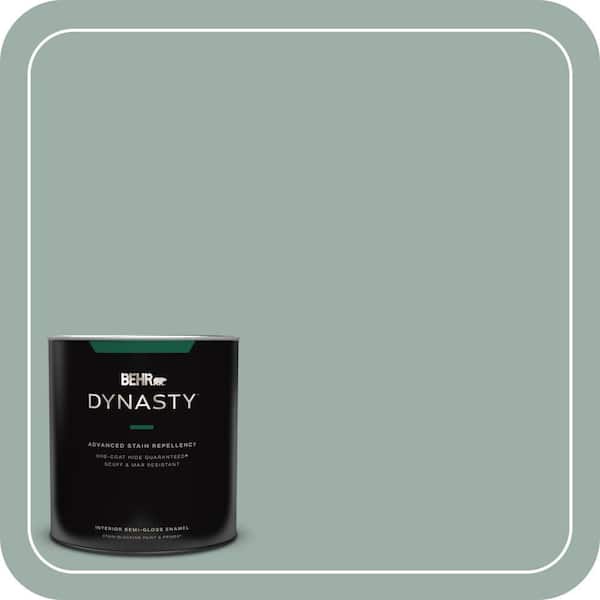 BEHR DYNASTY 1 qt. Home Decorators Collection #HDC-CT-22 Aged Jade Semi-Gloss Enamel Interior Stain-Blocking Paint & Primer