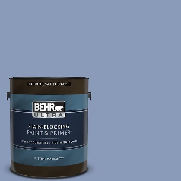 BEHR ULTRA 1 gal. #610D-5 Blueberry Popover Satin Enamel Exterior Paint & Primer