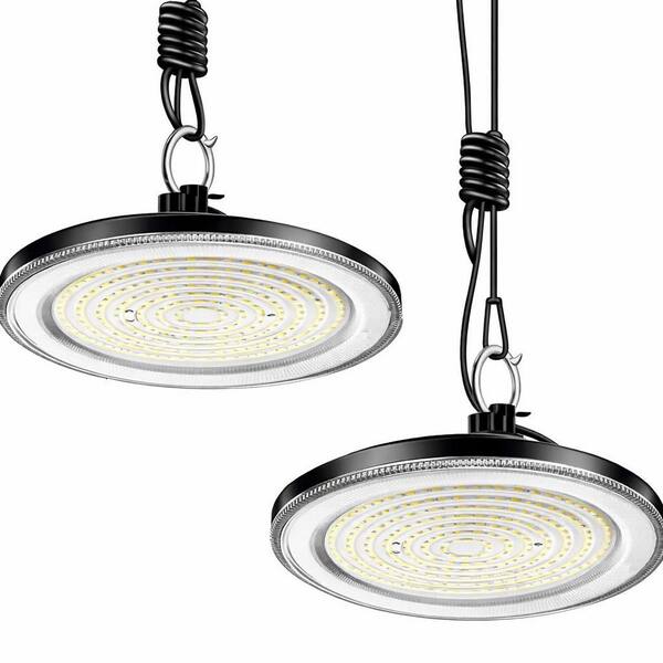 thumbnail image 2 of 2-Pack 300W UFO LED High Bay Lights - Industrial Factory Lighting Fixture, IP65, 50,000 Hour Life 2 of 6