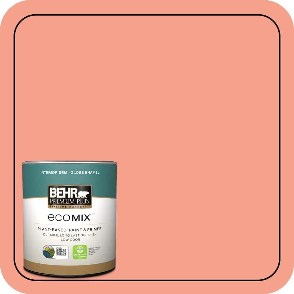 1 qt. Home Decorators #HDC-MD-18 Peach Mimosa Semi-Gloss Enamel EcoMix Plant-Based Interior Paint & Primer price history on PriceWatchPro