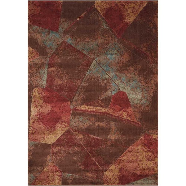 Nourison Somerset Multicolor doormat 2 ft. x 3 ft. Abstract Contemporary Area Rug