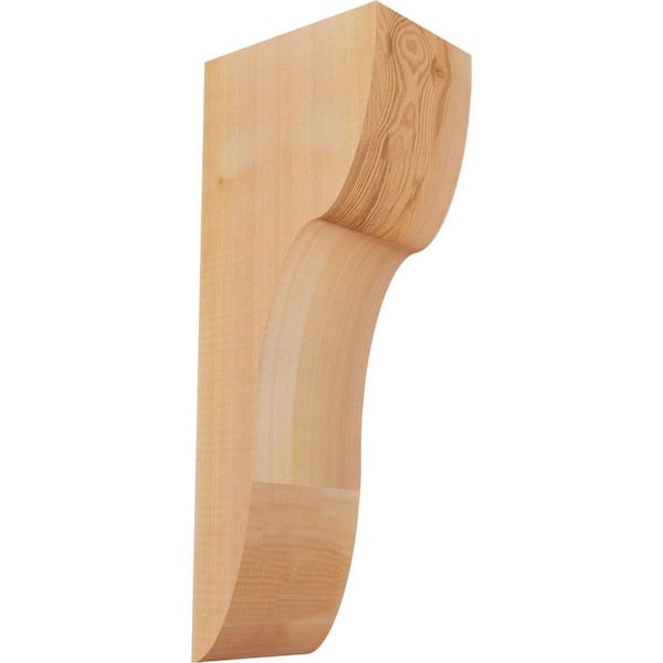 Ekena Millwork 5-1/2 in. x 8 in. x 20 in. Western Red Cedar Carmel Smooth Corbel