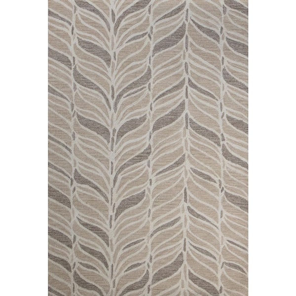BASHIAN Valencia Beige  4 ft. x 6 ft. (3 ft. 6 in. x 5 ft. 6 in.) Floral Transitional Accent Rug