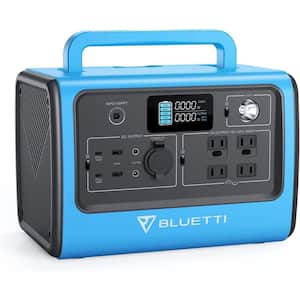 800W Continuous/1400W Peak Output Power Station EB70 Blue Push Button Start LiFePO4 Battery Solar Generator for Outdoors