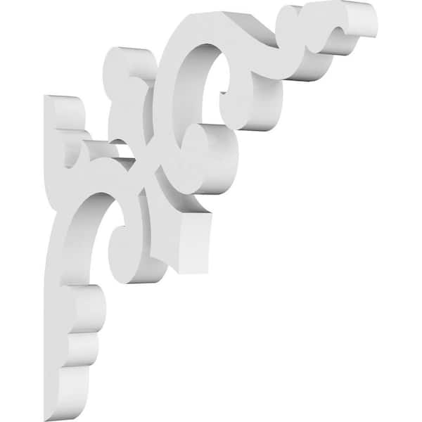 Ekena Millwork 5/8 in. W x 6 in. H x 6 in. D PVC Milton Bracket
