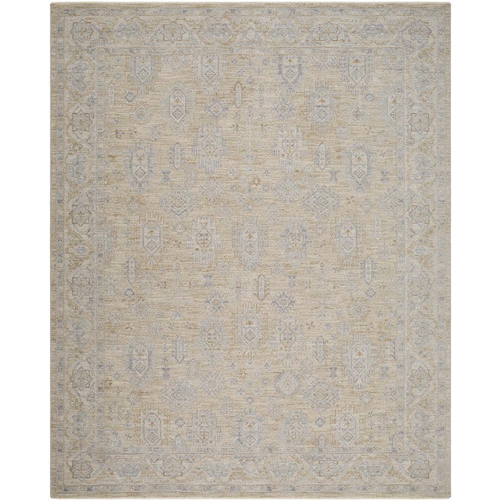 Modern Elegance Gray Synthetic 7'10" x 10'3" Easy-Care Rug