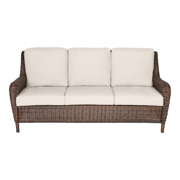 Cambridge brown wicker outdoor store patio loveseat