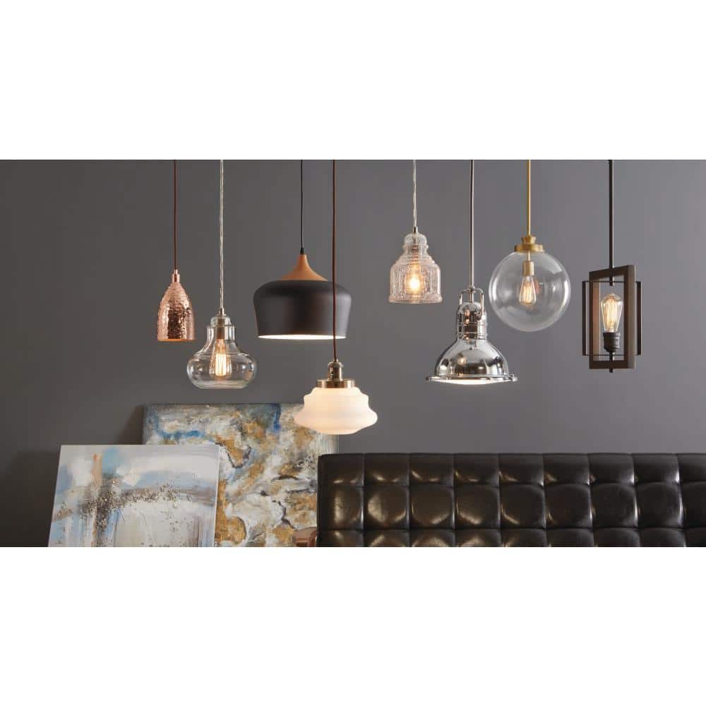 Hammered Copper and Bronze Mini Pendant Light