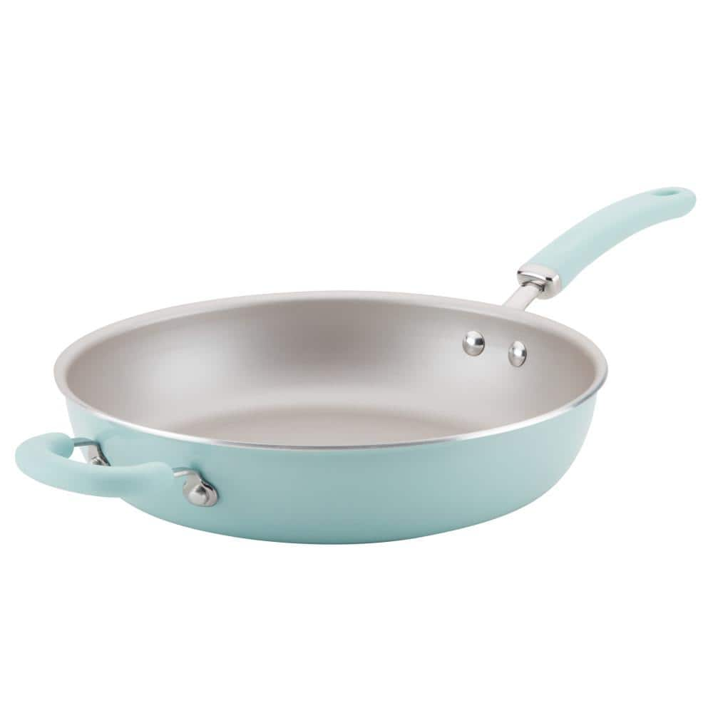 Rachael Ray Create Delicious 12.5 Hard-anodized Aluminum Nonstick Deep  Skillet Light Blue Handle : Target