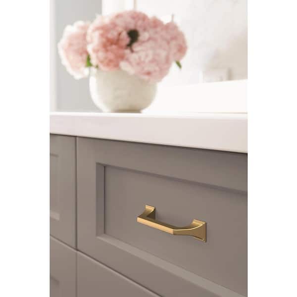Exceed 3-3/4 in. (96mm) Modern Champagne Bronze Arch Cabinet Pull