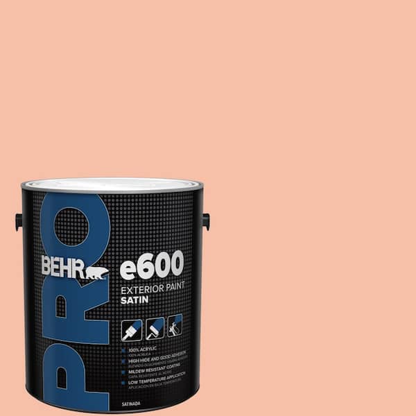 BEHR PRO 1 gal. #HDC-SP14-4 Heirloom Apricot Satin Exterior Paint