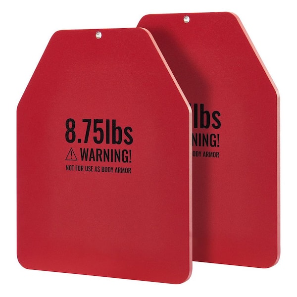 Weight Vest Plates 8.75 lbs. Pairs Premium Steel Weighted plates Contoured Ergonomic Fit