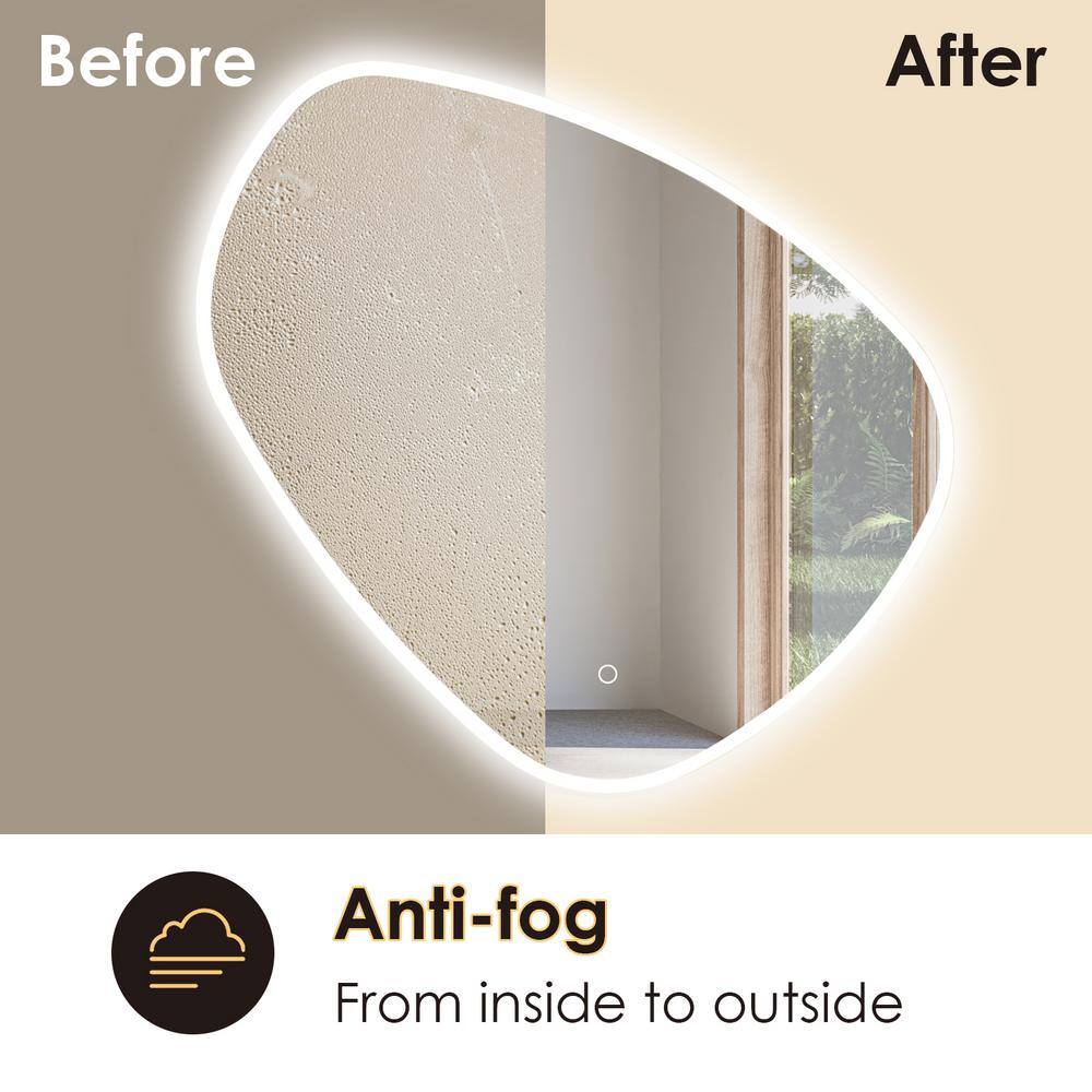 Rasso Frameless LED Lighted Bathroom Vanity Mirror