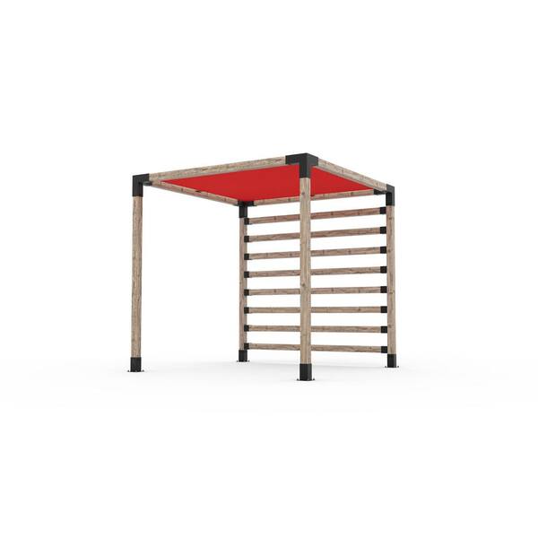 TOJA GRID 8 ft. L x 8 ft. W Pergola Kit with 4x4 KNECT Post Wall and