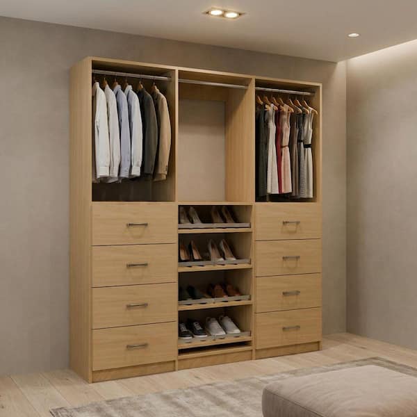 MODULAR CLOSETS Alto 81 in. W White Tower System 2 4-Drawer with