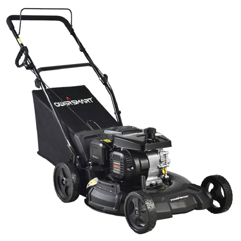 PowerSmart 21 in. 3-in-1 209 cc Gas Push Walk Behind Lawn Mower ...