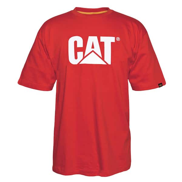 Caterpillar TM Logo Men's X-Large Red Tide Cotton Short Sleeved T-Shirt