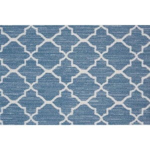Verandah - Lagoon - Blue 13.2 ft. 36 oz. Polyester Pattern Installed Carpet