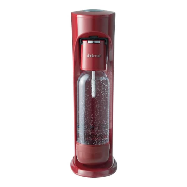 Drinkmate Sparkling Water and Drink Maker Without CO2 Cylinder, Metallic Red