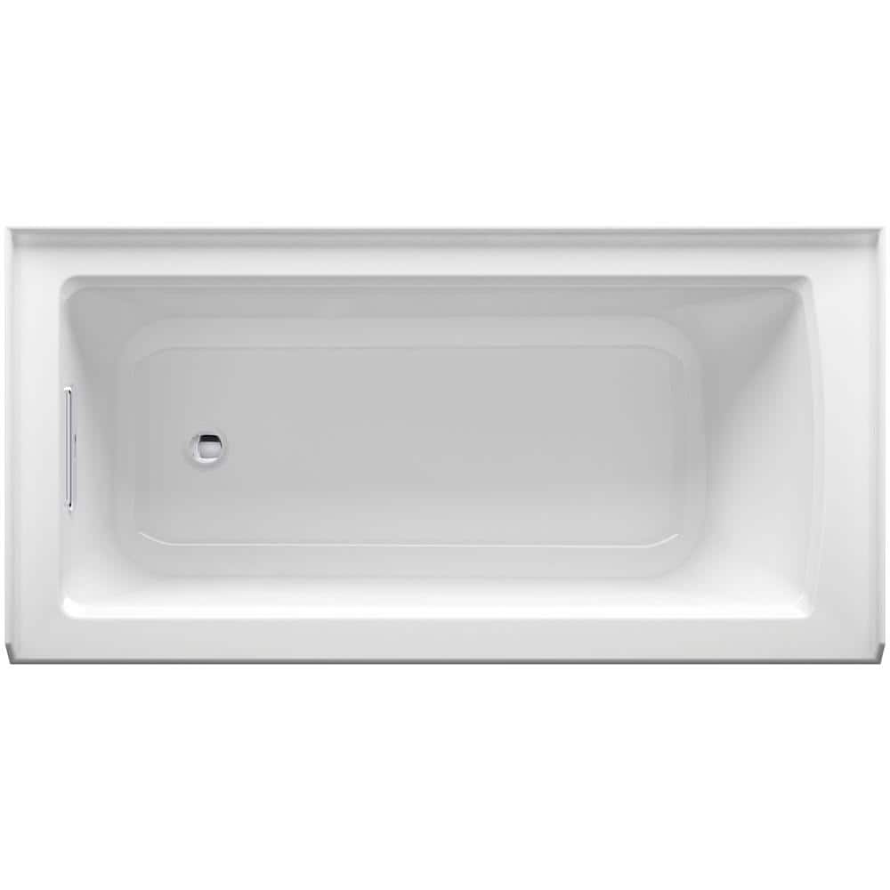 Archer 60" White Acrylic Alcove Bathtub with Left Drain