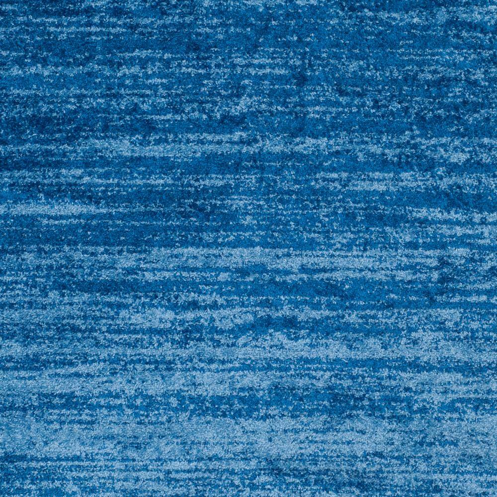 Adirondack Light Blue and Dark Blue Round Area Rug