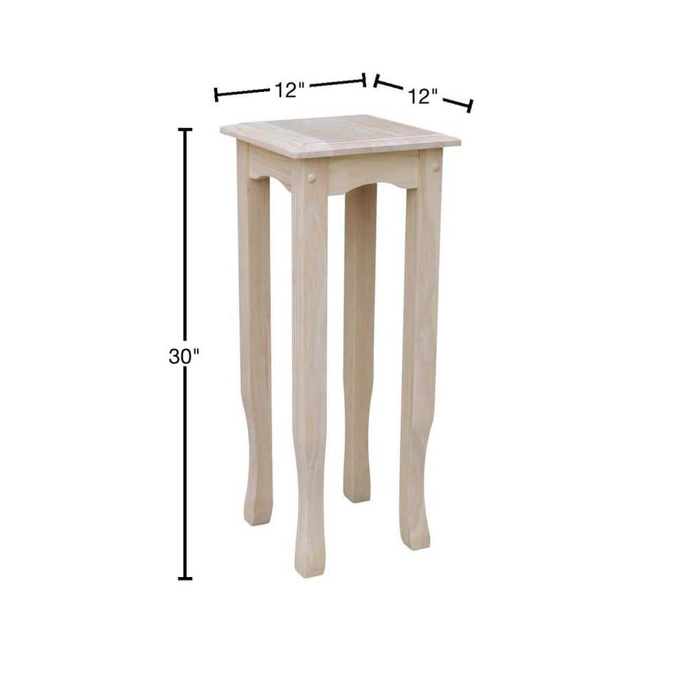 Elegant Unfinished Solid Hardwood 30" High Tea Table