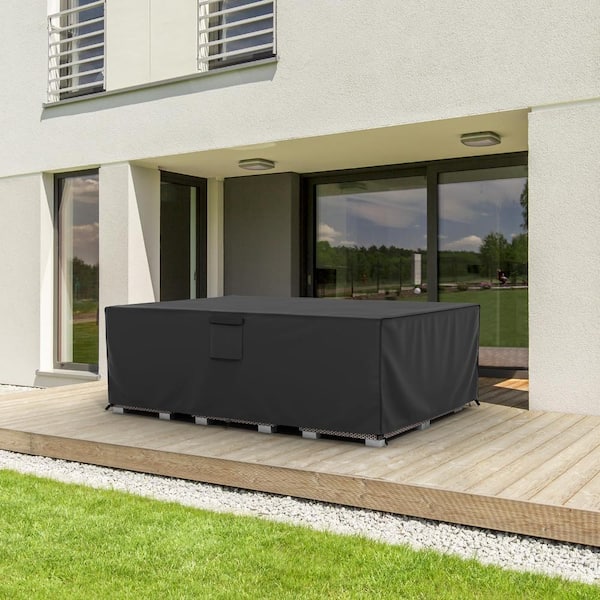 88 in. L x 62 in. W x 28 in. H Waterproof Outdoor Patio Furniture Covers for Sofa Chair Set