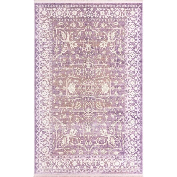 Unique Loom New Classical Olympia Purple 5' 0 x 8' 0 Area Rug