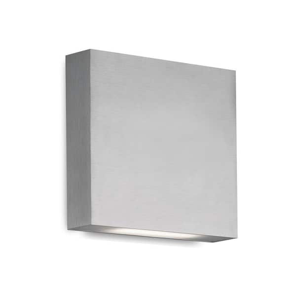 KUZCO Mica 6 in. 1 Light 15-Watt Brushed Nickel Integrated LED Wall Sconce