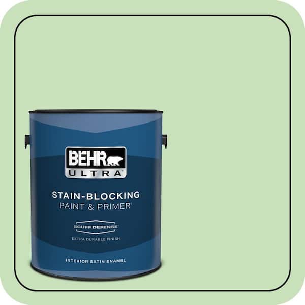 BEHR ULTRA 1 gal. #440C-3 Rockwood Jade Extra Durable Satin Enamel Interior Paint & Primer