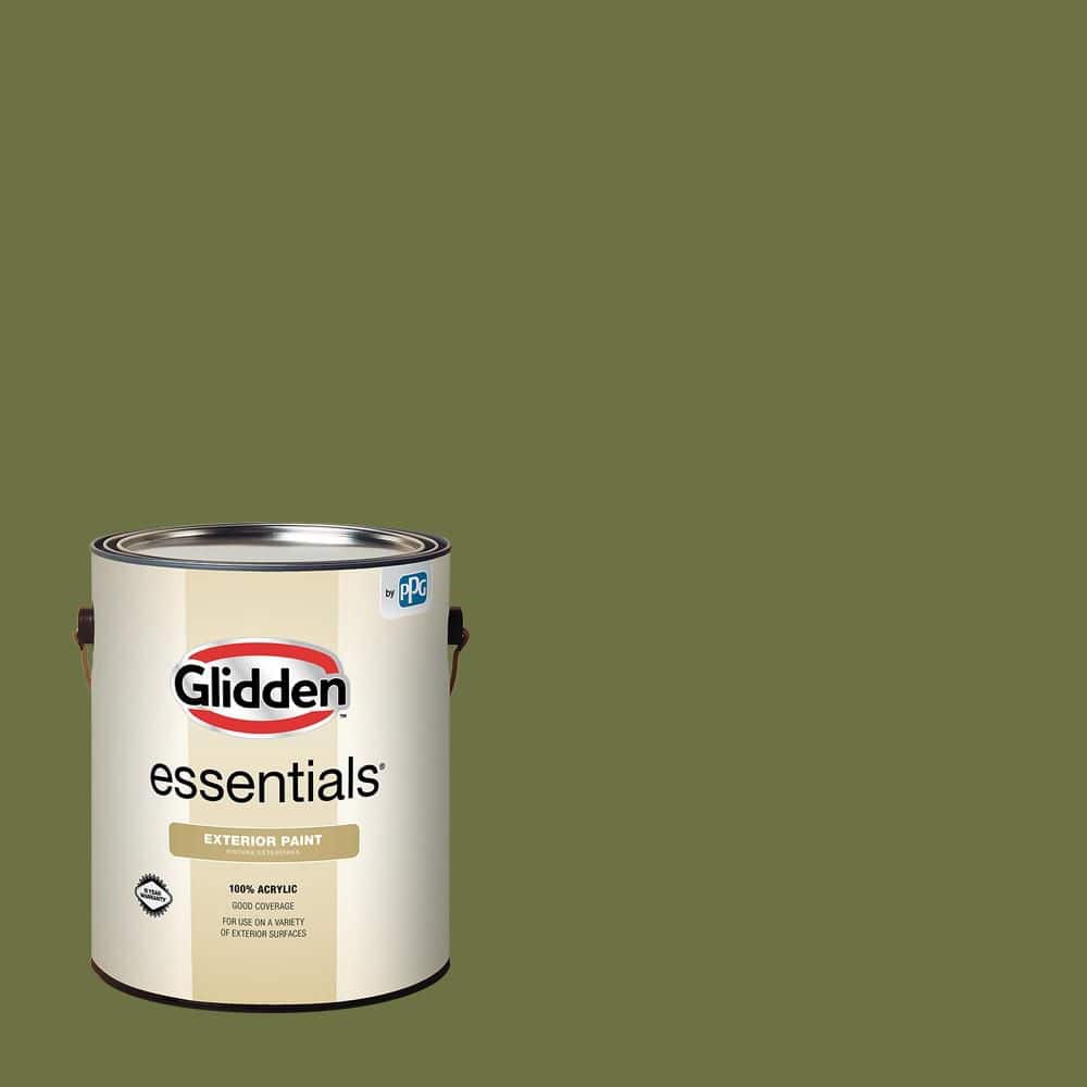 Glidden Essentials 1 gal. PPG1122-7 Oakmoss Flat/Matte Exterior